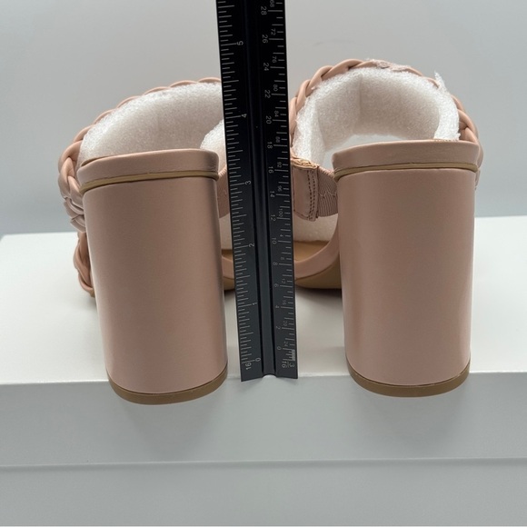 Journee Collection Braided Blush Pink Block Heels • Size 7 • New in Box - Picture 4 of 8